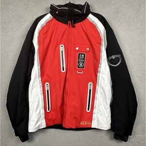 Bogner Jacket Mens 44 Red Black Racing Team Ski Snowboarding Coat Winter Sports‎